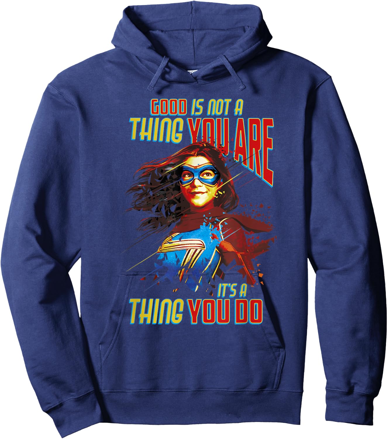 Marvel Ms. Marvel Good Is Not A Thing You Are Quote Hoodie - Hoodie | Navy