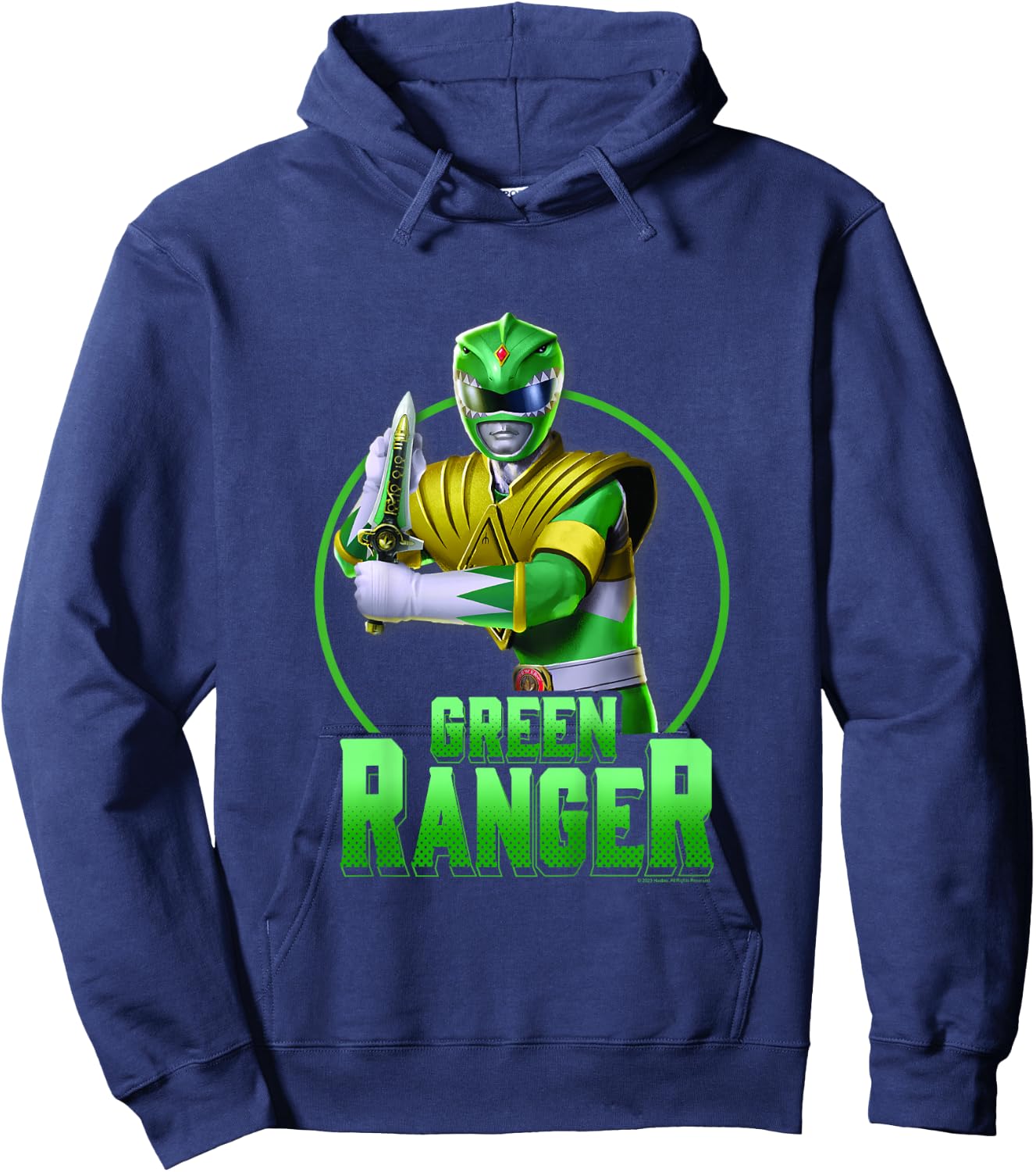 Kids Power Rangers Green Ranger Power Pose Shot Hoodie - Hoodie | Navy