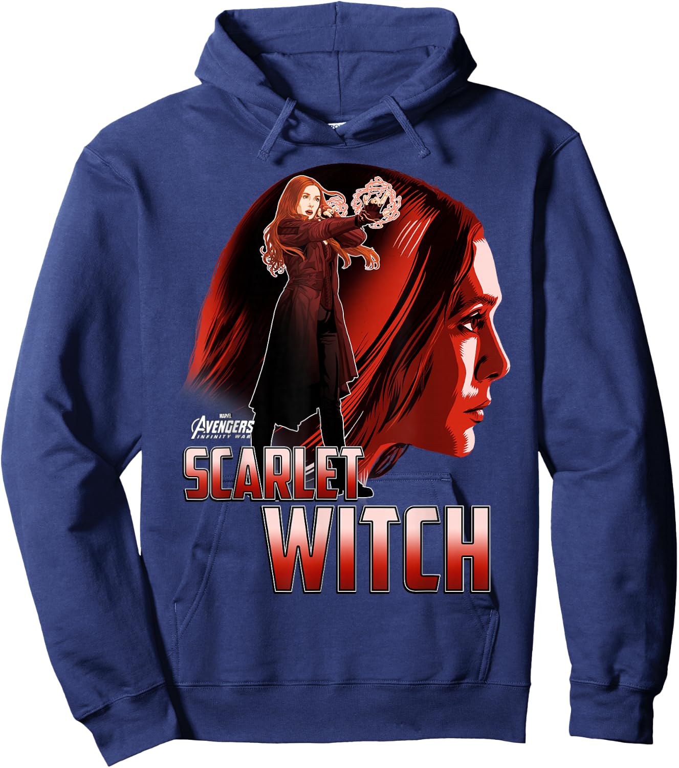 Marvel Infinity War Scarlet Witch Profile Graphic Hoodie - Hoodie | Navy