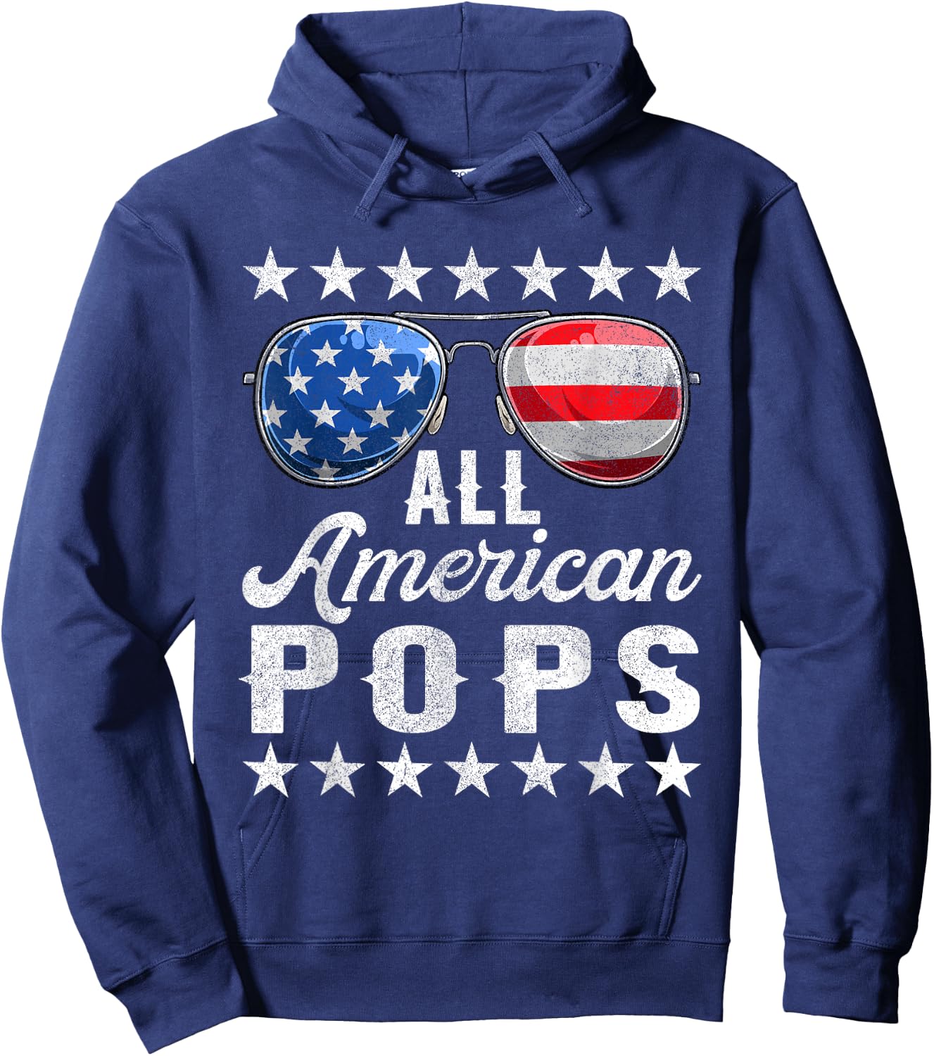 All American Pops Shirts, 4th Of July Matching Outfit Family Hoodie - Hoodie | Navy