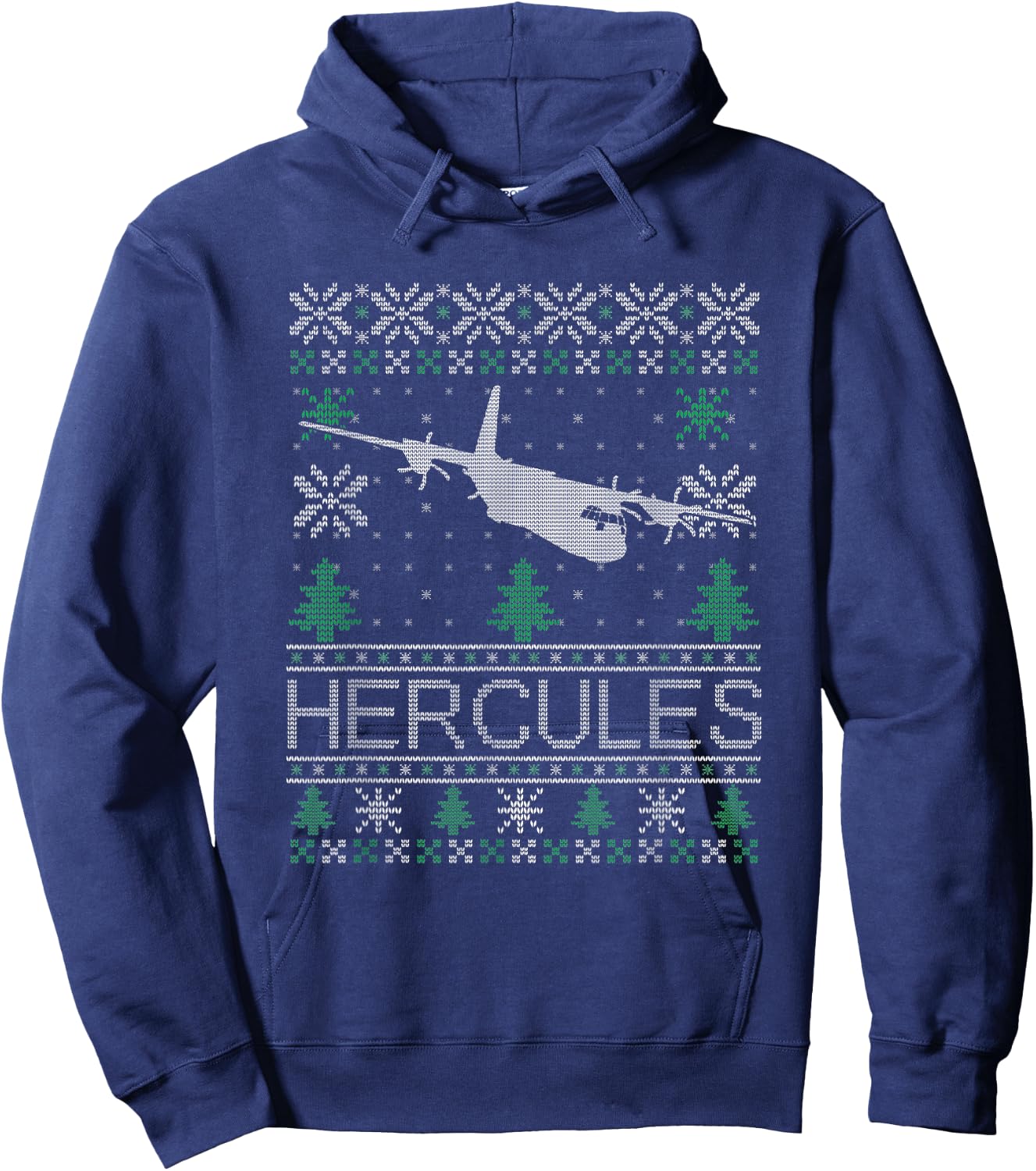 C-130J Ugly Christmas Hoodie - Hoodie | Navy