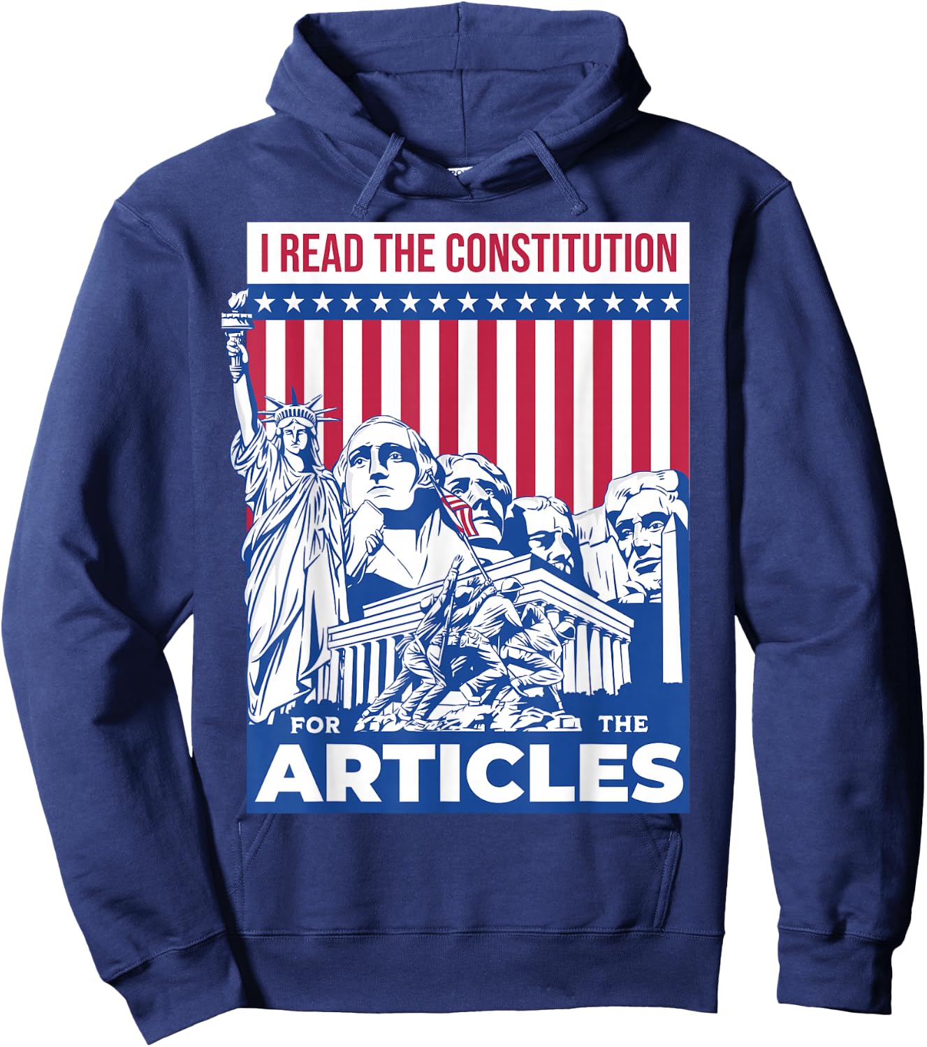 I Read the Constitution for the Articles Funny USA Law Joke Hoodie - Hoodie | Navy