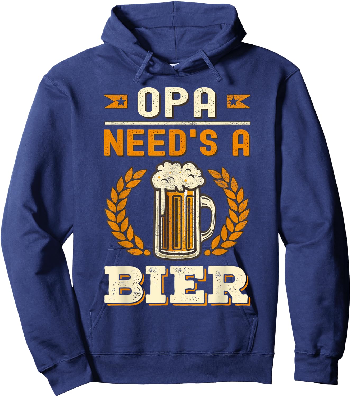Opa Needs A Beer Bier German Oktoberfest Funny Hoodie - Hoodie | Navy