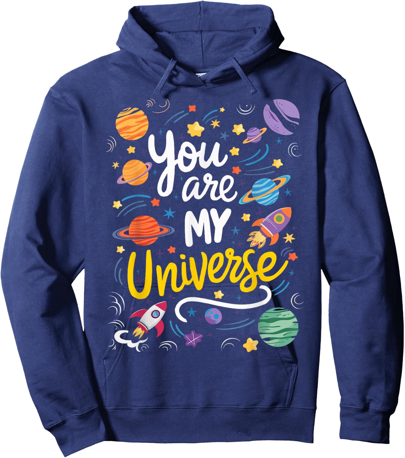 You Are My Universe Space Astronaut Valentines Day For Kids Hoodie - Hoodie | Navy
