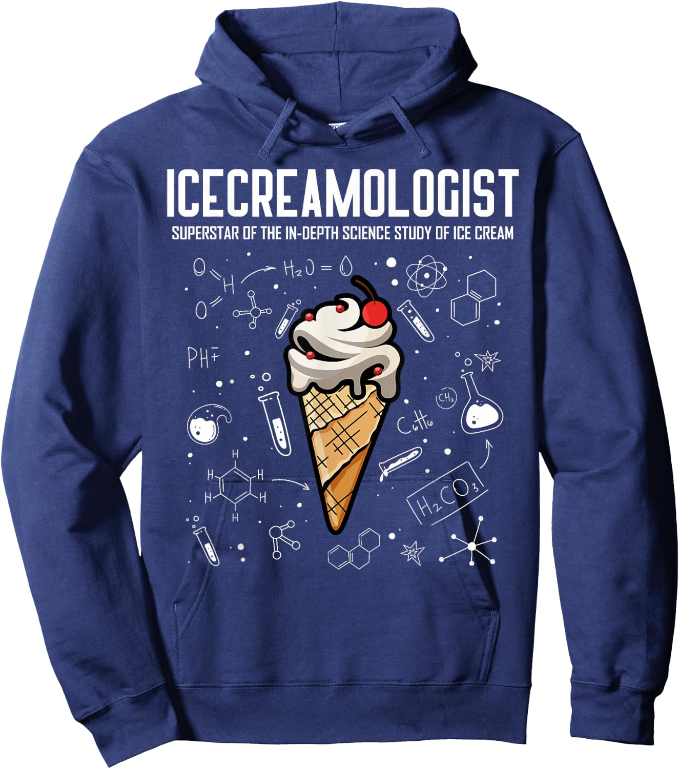 Cool Science - Icecreamologist Study of Ice Cream Hoodie - Hoodie | Navy