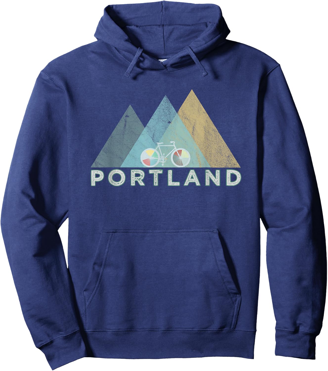 Retro Portland Vintage Bicycle - Oregon Hoodie - Hoodie | Navy