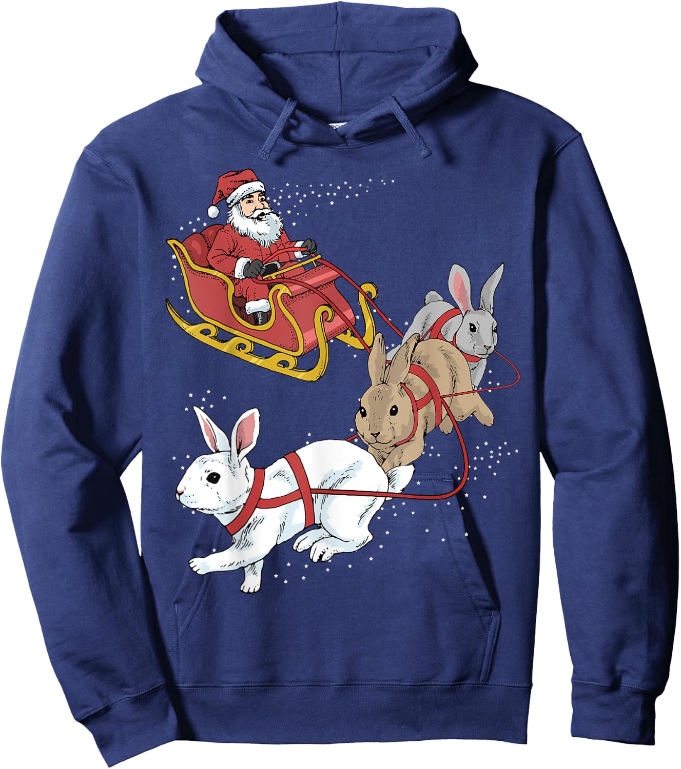 Rabbit Christmas Hoodie - Hoodie | Navy