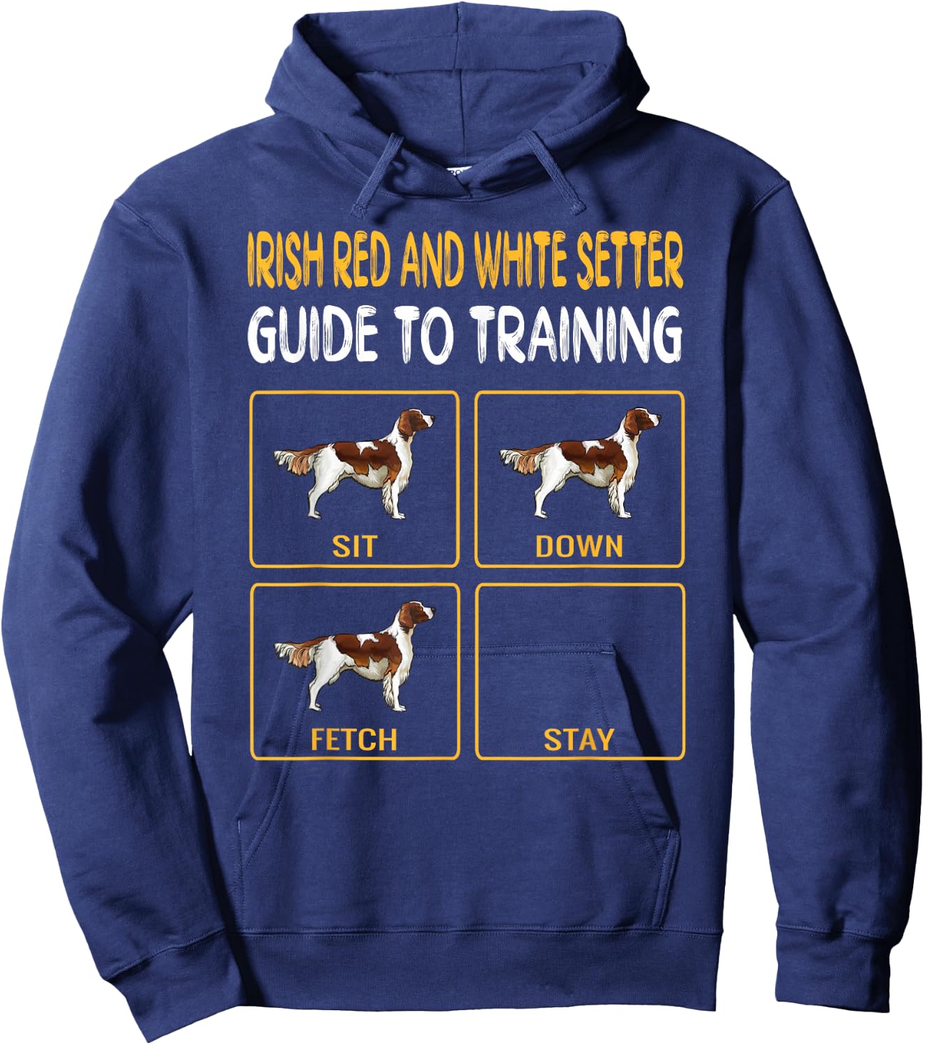 Irish Red and White Setter Guide To Training Dog Obedience Women Kids Hoodie - Hoodie | Navy