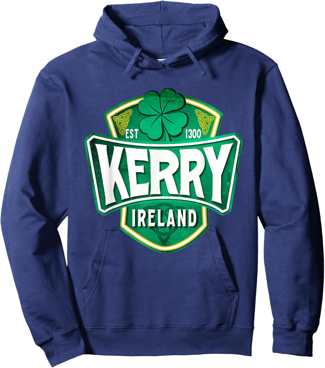 County Kerry Ireland Irish Gaelic Football Hurling Badge Hoodie - Hoodie | Navy