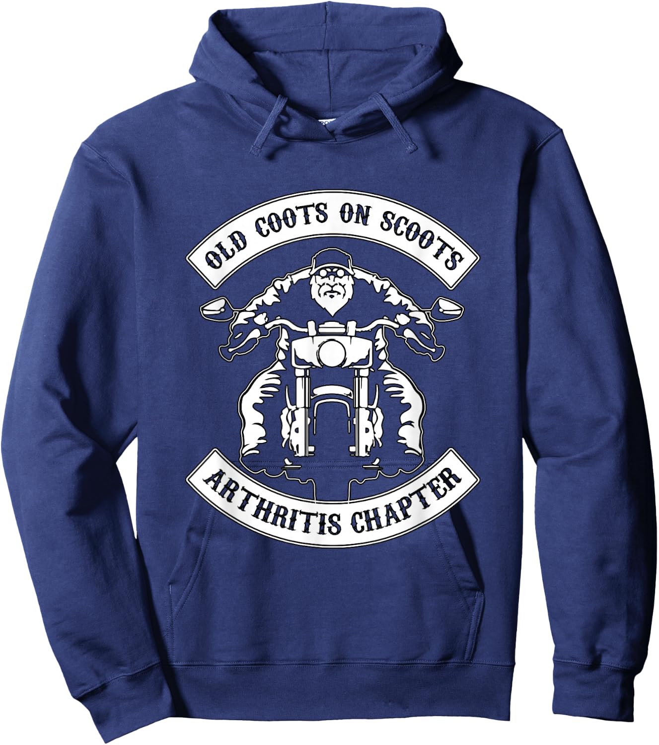 Old Coots On Scoots Arthritis Chapter for bikers Hoodie - Hoodie | Navy