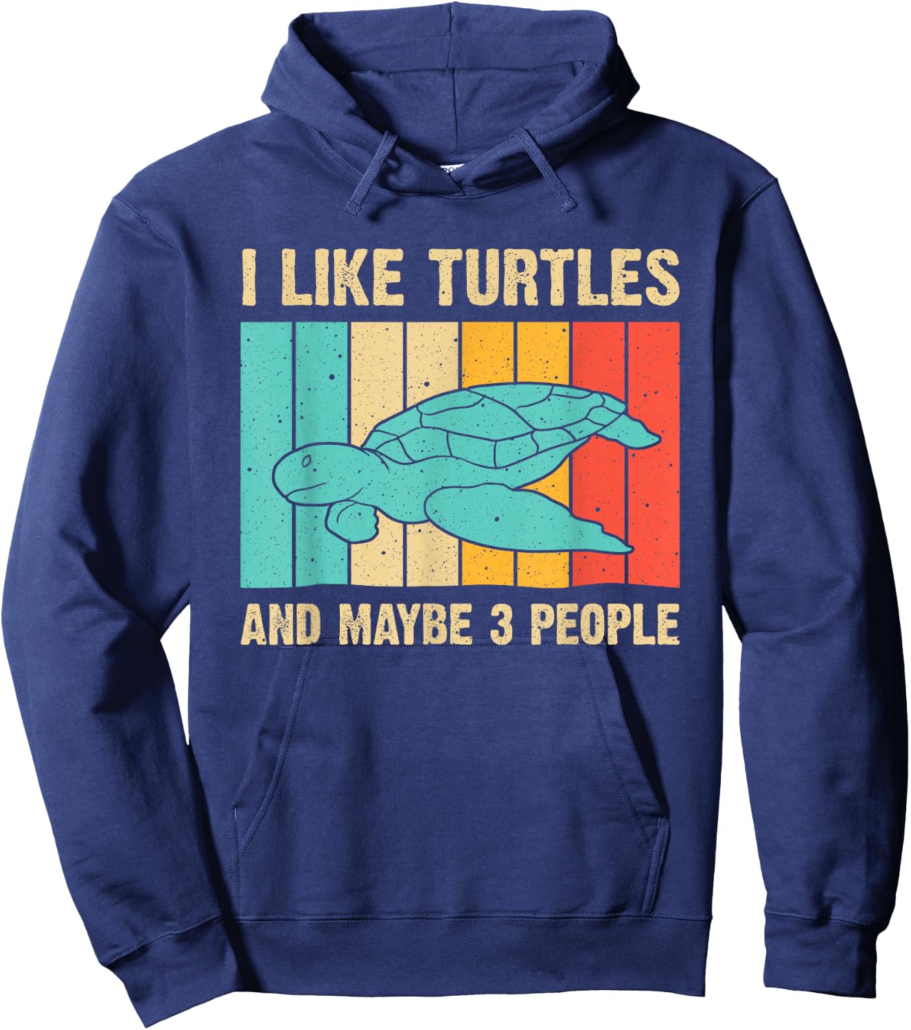 Funny Turtle Design Sea Turtle Lover Men Women Boys Girls Hoodie - Hoodie | Navy