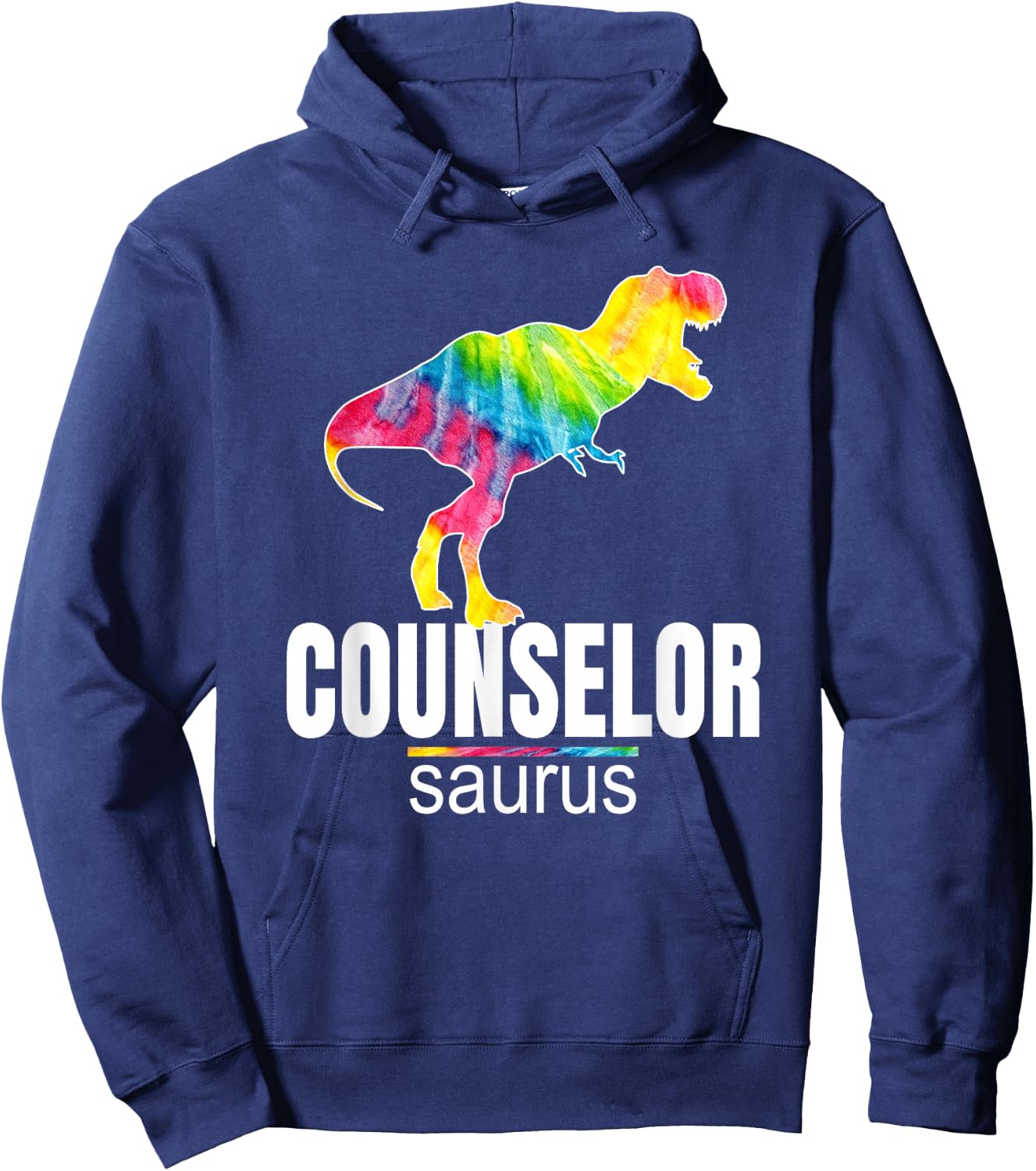 Counselorsaurus Dinosaur Funny Counselor Back-School Cute Hoodie - Hoodie | Navy