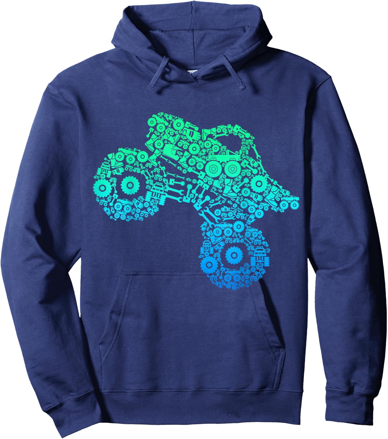 Monster Truck Kids Boys Hoodie - Hoodie | Navy