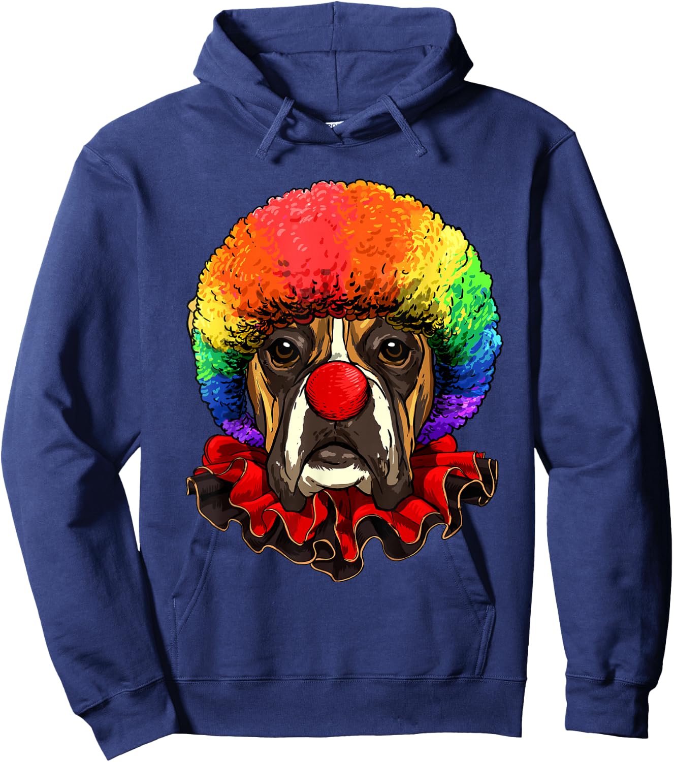 Boxer Clown Boxer Dog Circus Hoodie - Hoodie | Navy
