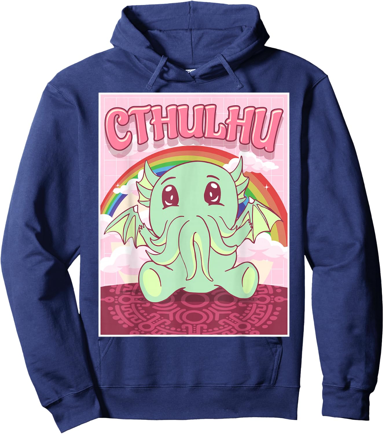 Kawaii Cthulhu Necronomicon Cute Cthulhu Monster Hoodie - Hoodie | Navy