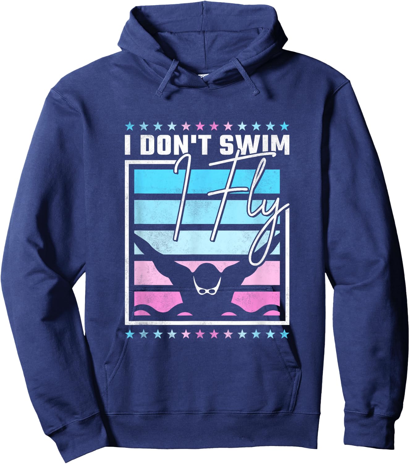 I Don't Swim I Fly, Swimming Hoodie - Hoodie | Navy