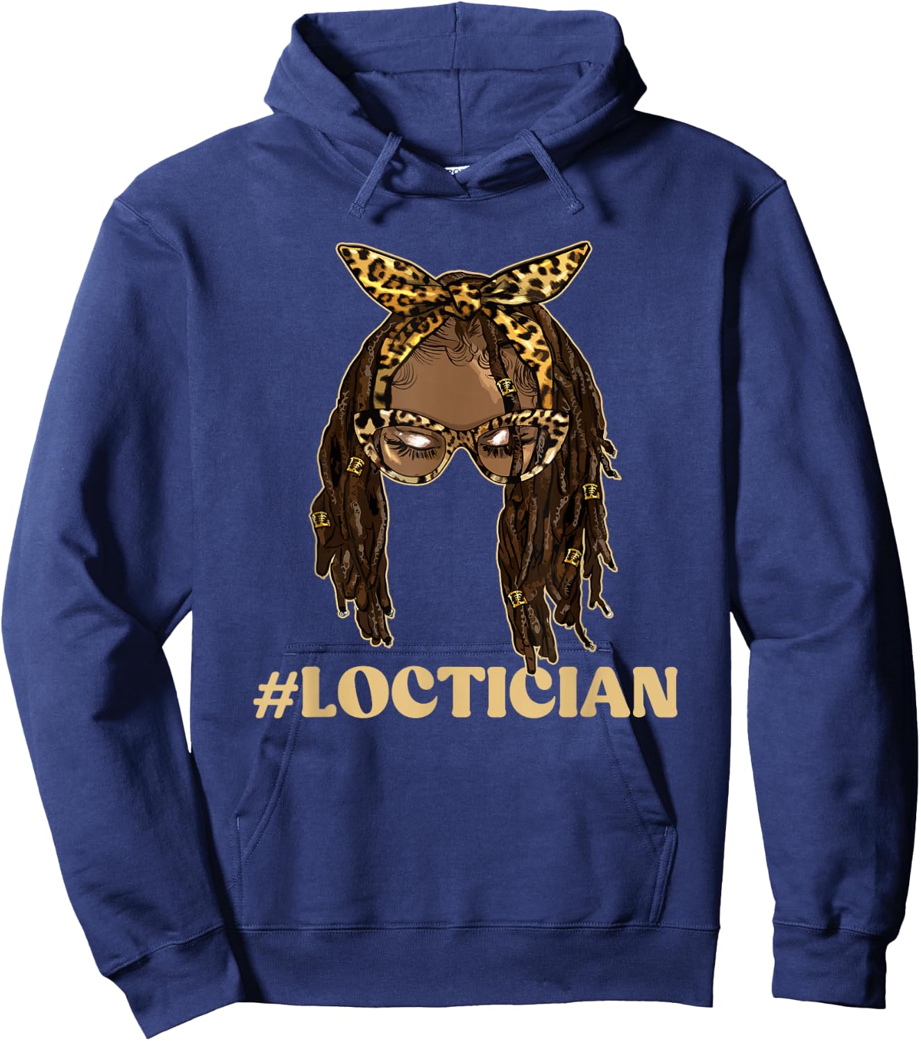 Loctician Hairdresser Dreadlock Hairstylist Beautician Hoodie - Hoodie | Navy