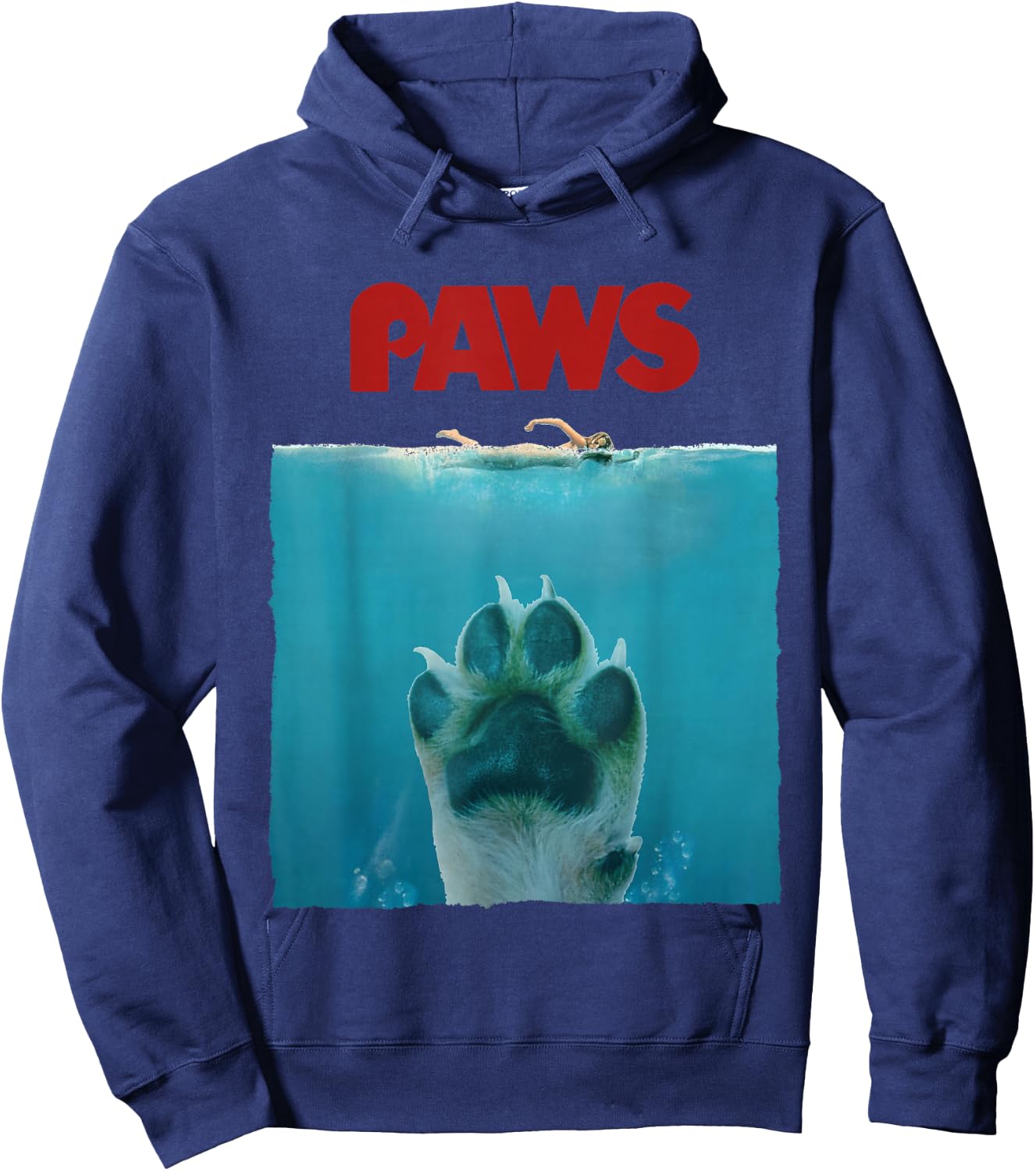 Funny & Awesome Paws Movie Parody Dog Hoodie - Hoodie | Navy