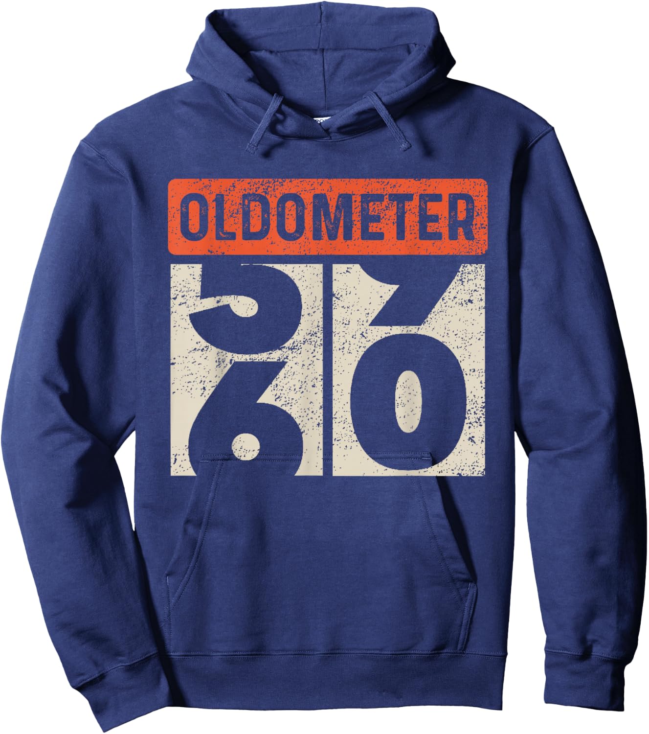 Car Mechanic Odometer Old Meter High Mileage Turning 60 Joke Hoodie - Hoodie | Navy