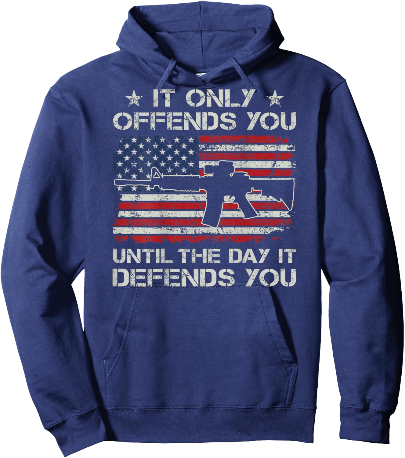 It Only Offends You Until The Day It Defends You - (ON BACK) Hoodie - Hoodie | Navy