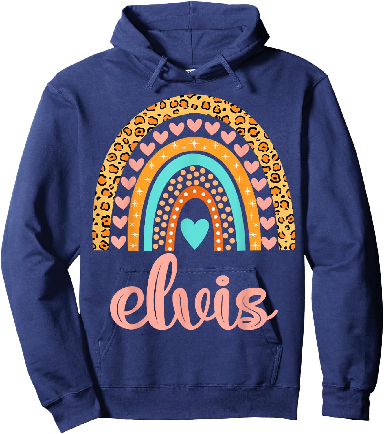 Elvis Name Shirts & Gifts Elvis Elvis Name Birthday Shirt Gift Black Hoodie - Hoodie | Navy