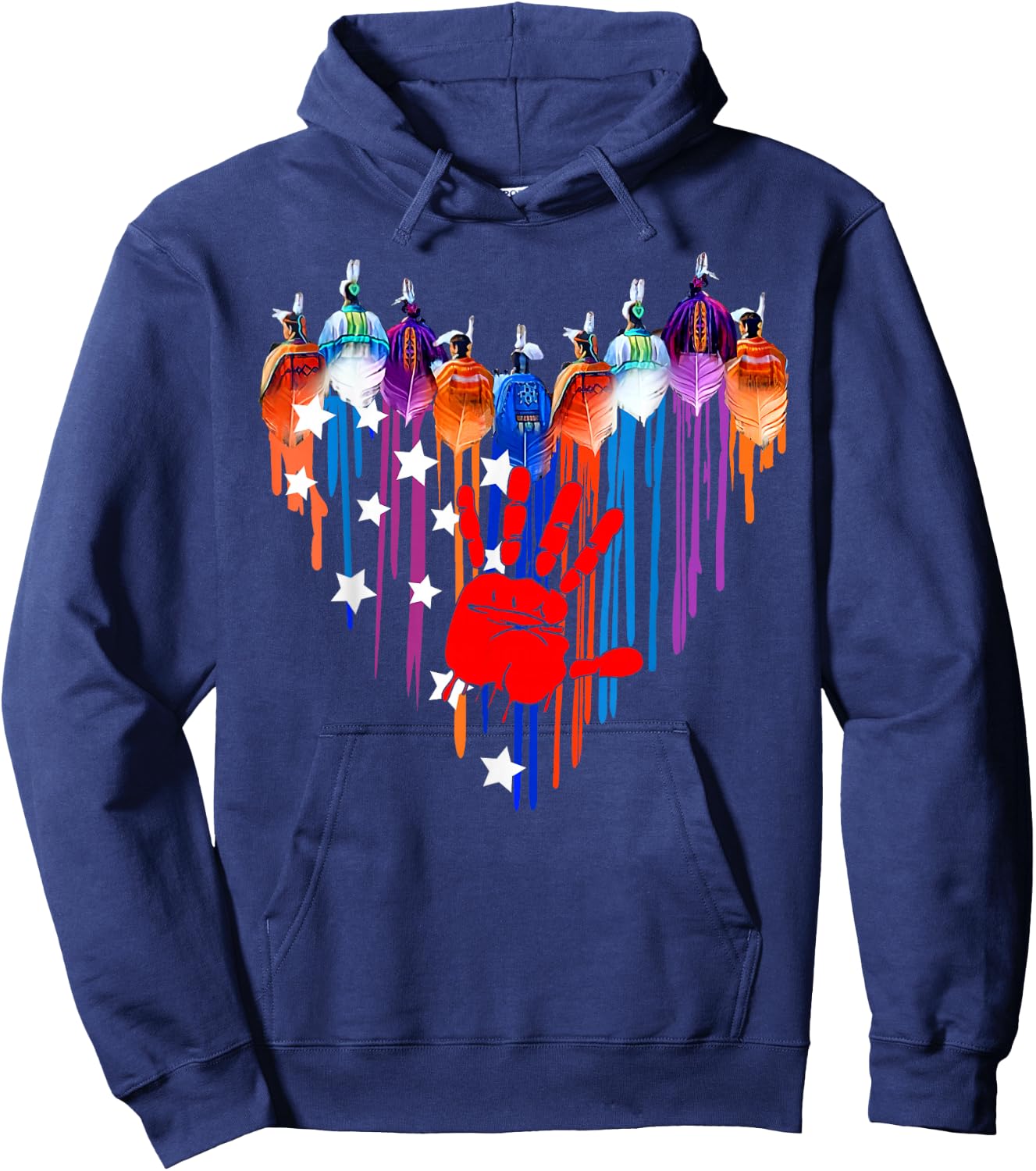 Native Americans Heart Strong Resilent No More Stolen Sister Hoodie - Hoodie | Navy