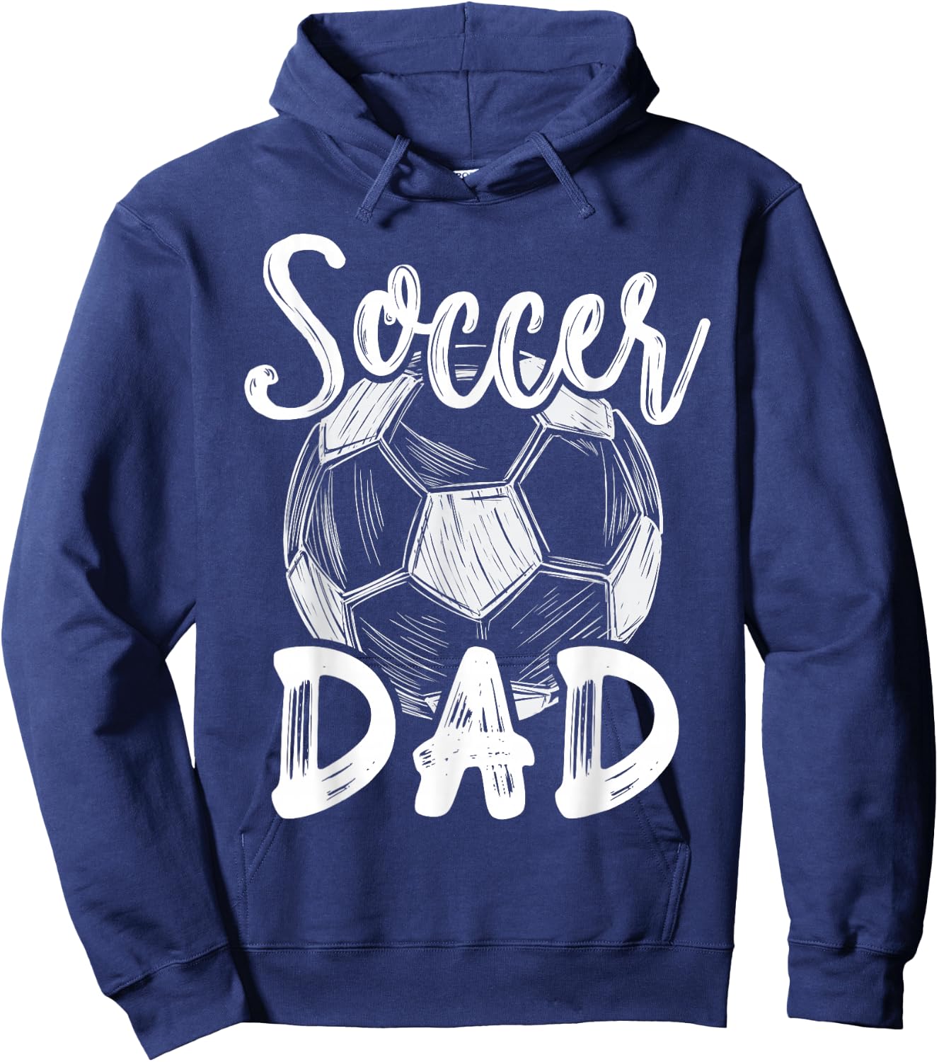 Soccer Dad Family Matching Team Player Soccer Ball Hoodie - Hoodie | Navy