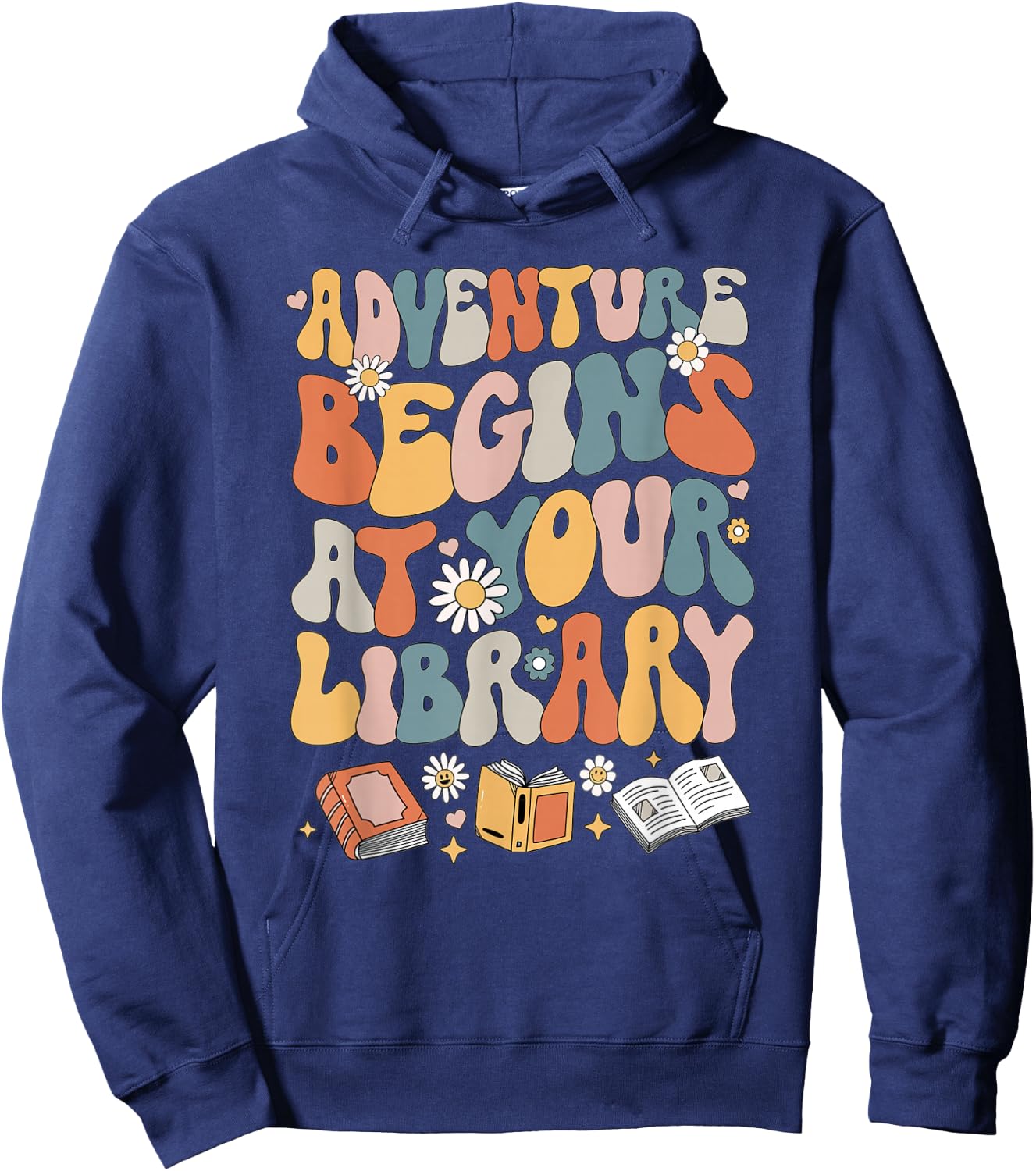 Adventure Begins At Your Library Summer Reading Program 2024 Hoodie - Hoodie | Navy