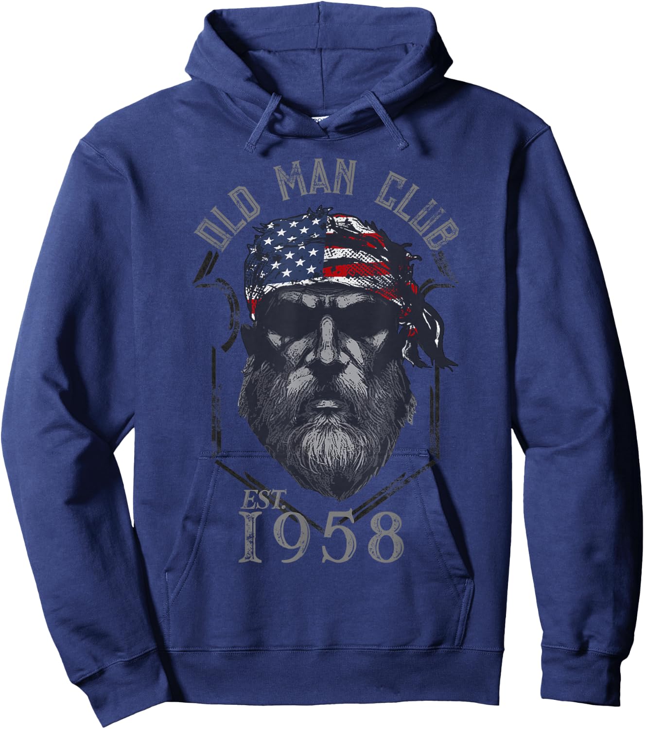 Old Man Club: Established 1958 Hoodie - Hoodie | Navy