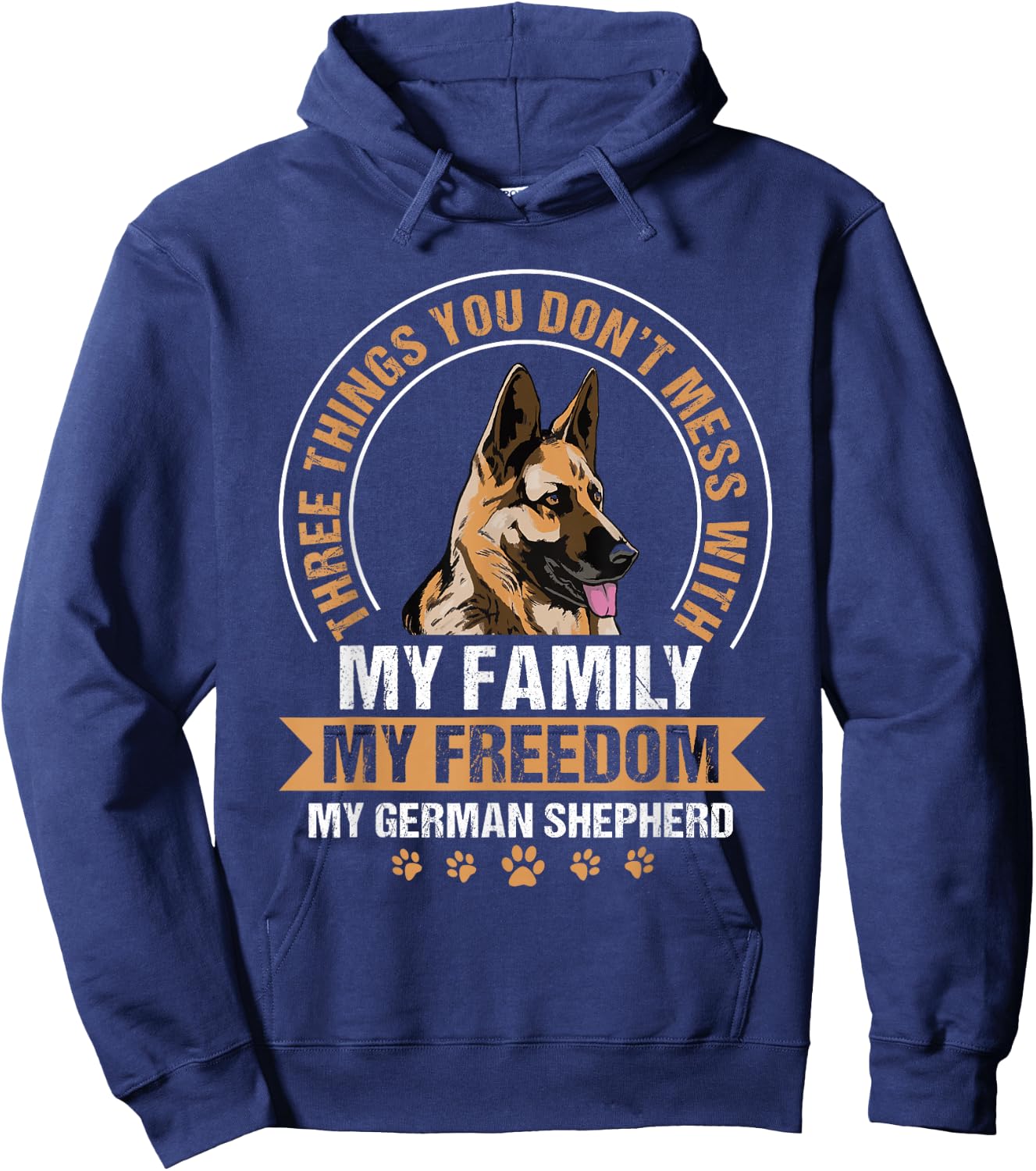 German Shepherd Alsatian Wolf Dog Berger Allemand Hoodie - Hoodie | Navy