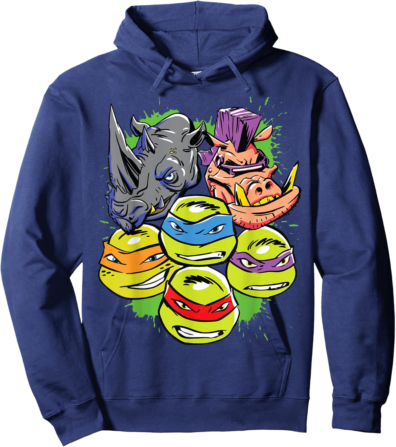 Teenage Mutant Ninja Turtles Multiple Heads Hoodie - Hoodie | Navy