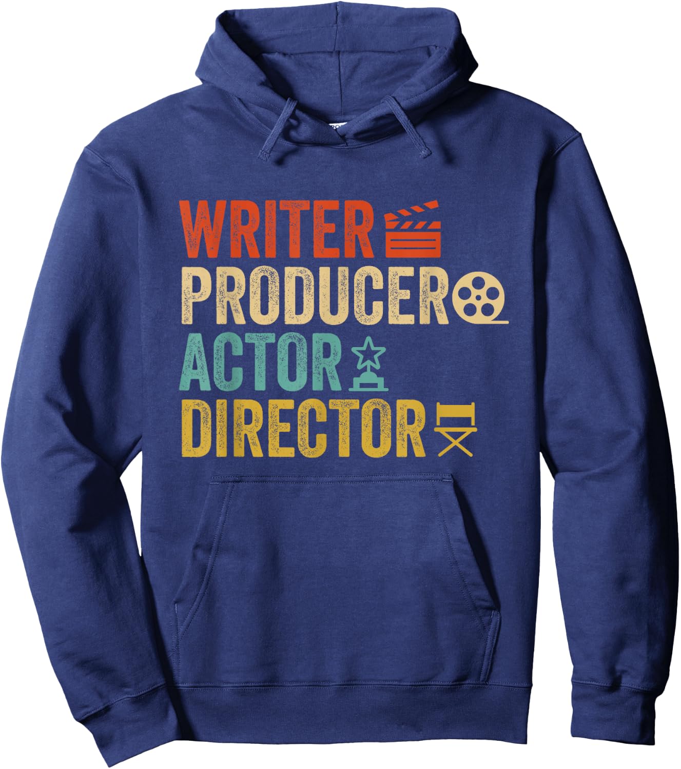 Writer Producer Actor Director Retro Film Filmmaking Hoodie - Hoodie | Navy