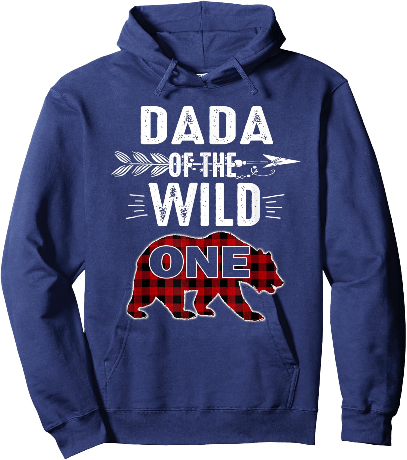 Dada Of The Wild One Shirt Bear Lumberjack 1St Birthday Hoodie - Hoodie | Navy