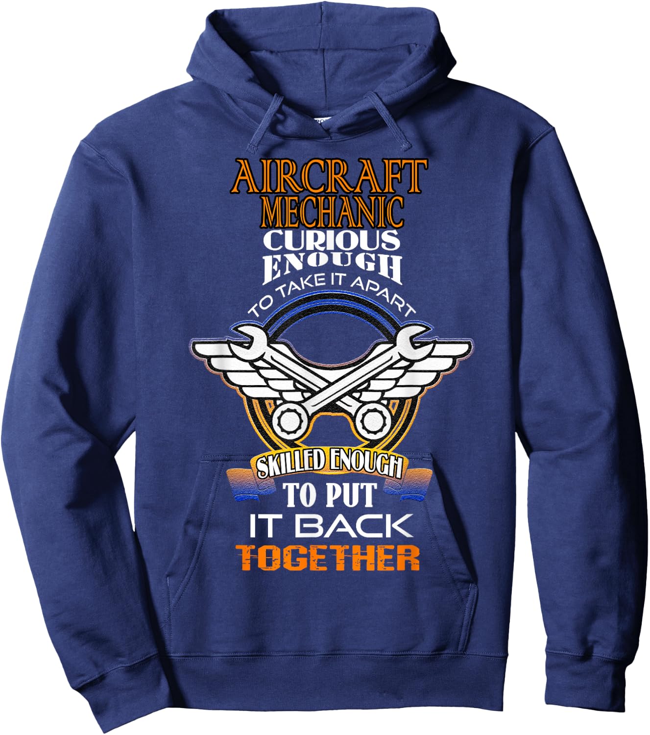 Aircraft Mechanic Gifts Maintenance Aviation Airplane Men Hoodie - Hoodie | Navy