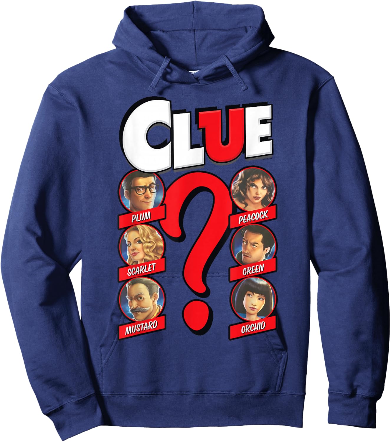Clue Modern Logo and Characters Hoodie - Hoodie | Navy