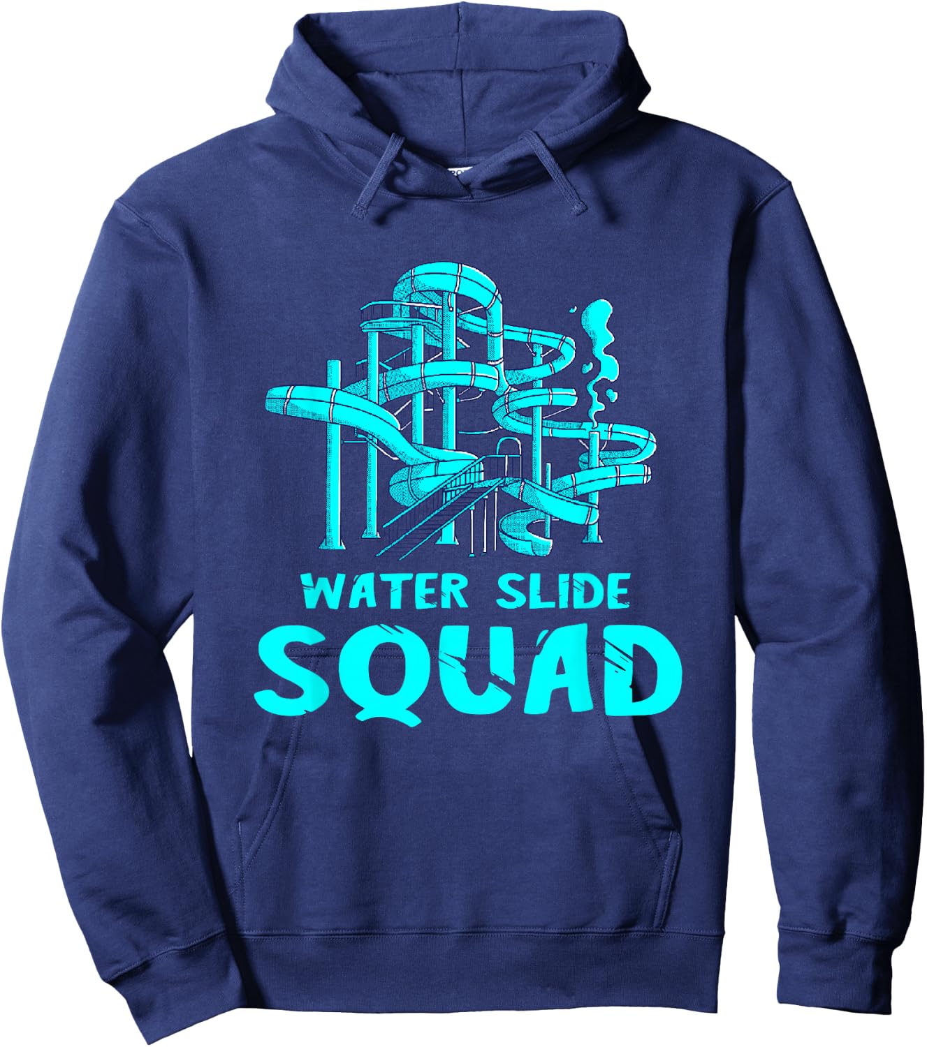 Water Slide Squad Team Waterslides Waterpark Aqua Park Hoodie - Hoodie | Navy