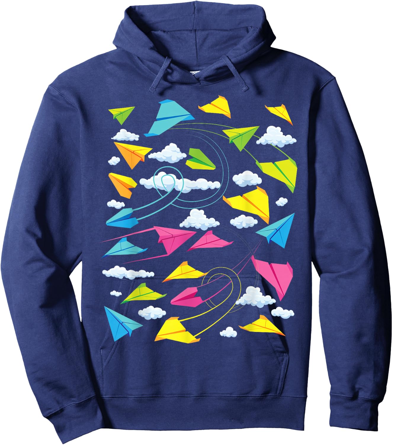 Cool Kids Paper Plane | Funny Origami Plane Gift Hoodie - Hoodie | Navy