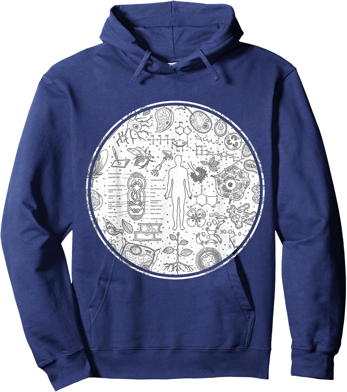 Anatomy People Science Gift Biology Hoodie - Hoodie | Navy