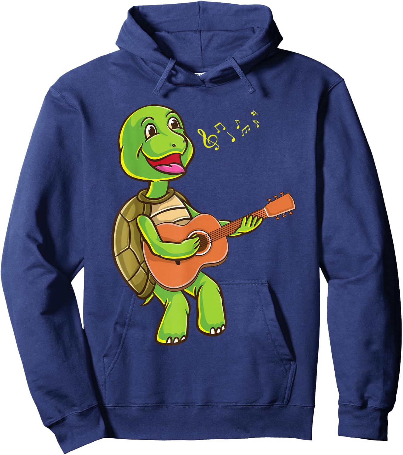 Turtle Playing Guitar Hoodie - Hoodie | Navy