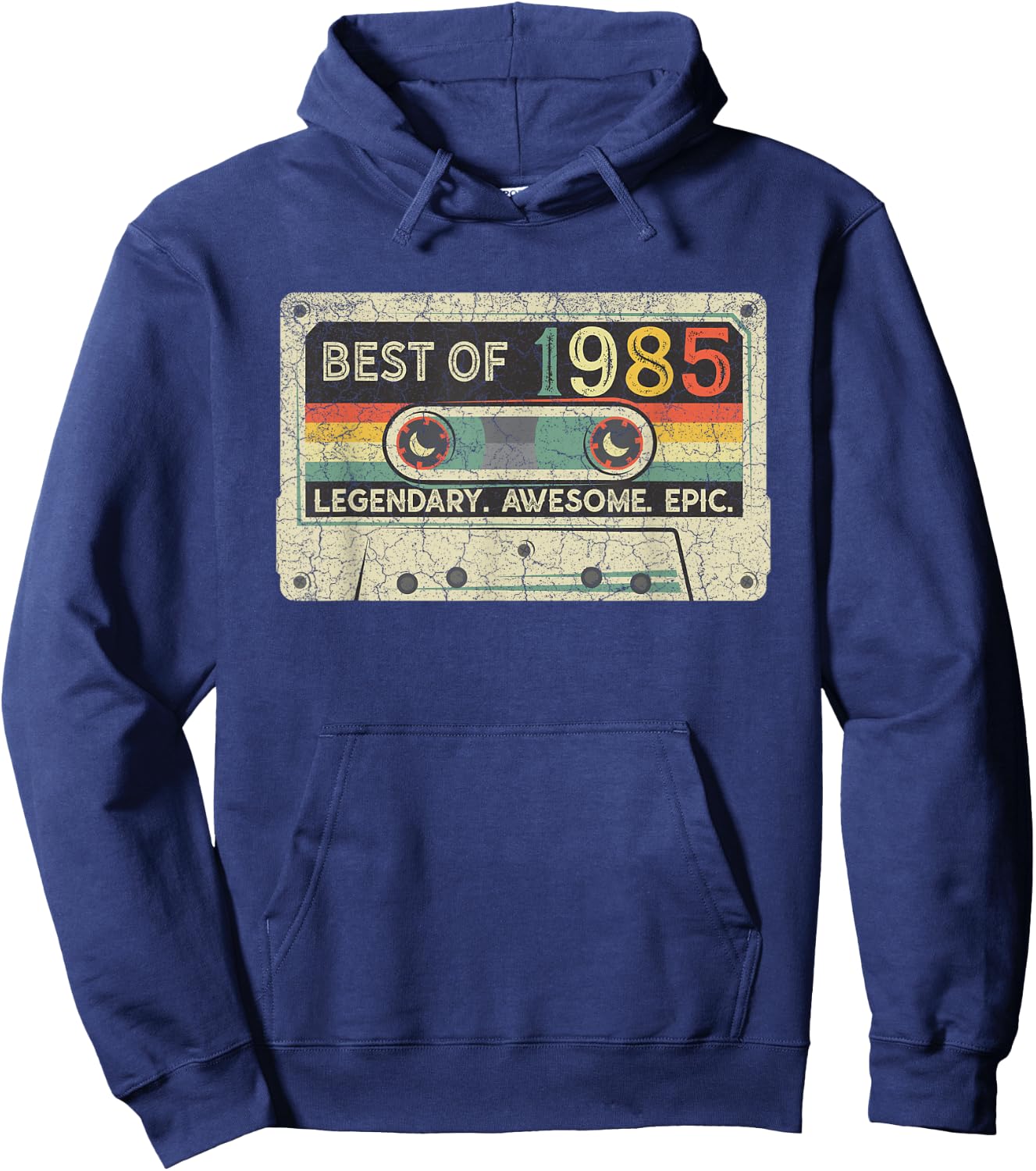 Vintage 1985 Limited Edition Cassette Tape 38th Birthday Hoodie - Hoodie | Navy
