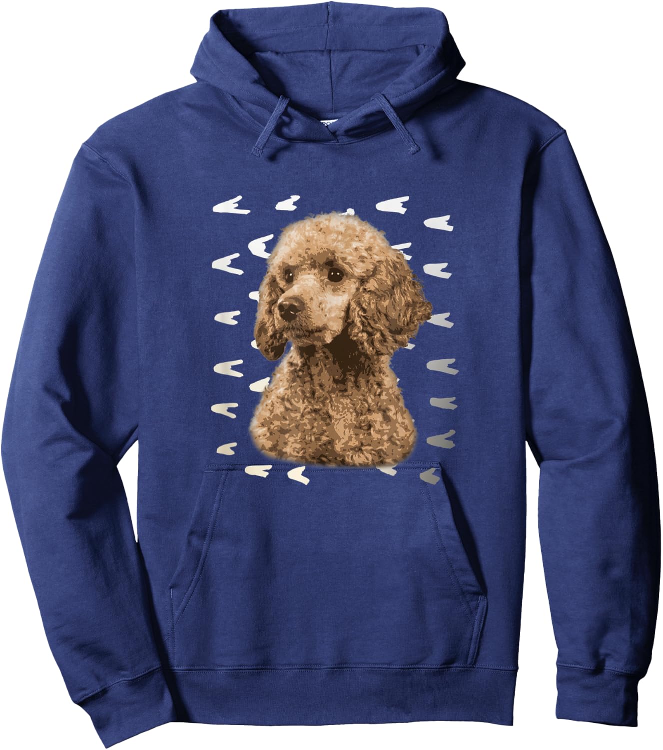 Cute Poodle Dog Apricot Tan Men Women Kids Hoodie - Hoodie | Navy