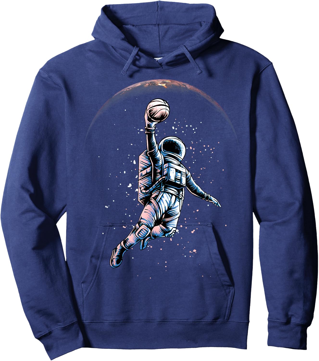 Astronaut Slam Dunk Space Basketball Lover Cool Universe Hoodie - Hoodie | Navy