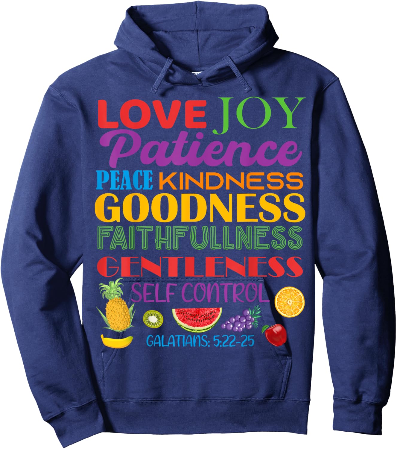 Awesome Galatians Fruit Of The Spirit Religious Verses Hoodie - Hoodie | Navy