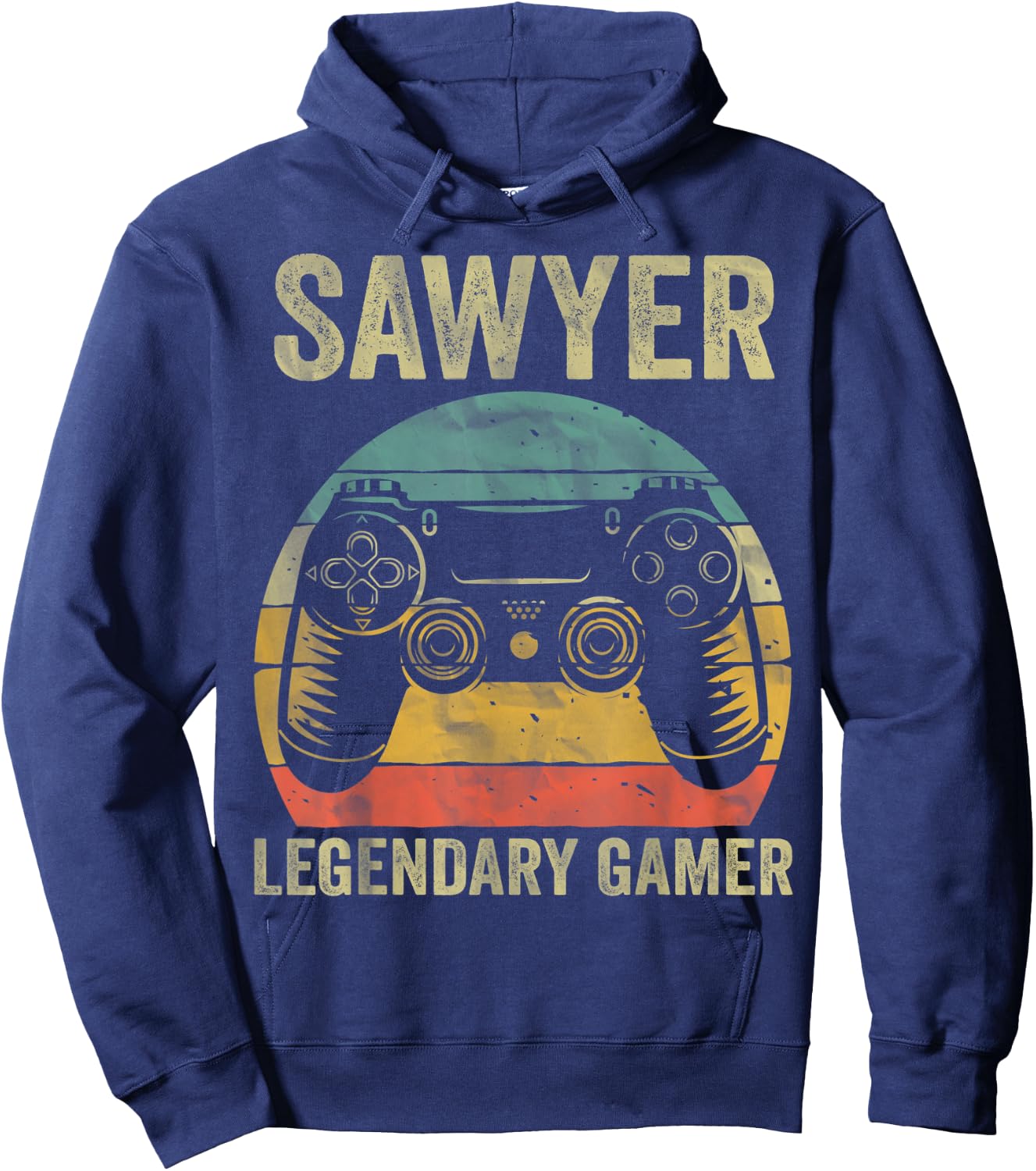 Personalized Legendary Gamer Shirt Sawyer Name Video Gamer Hoodie - Hoodie | Navy