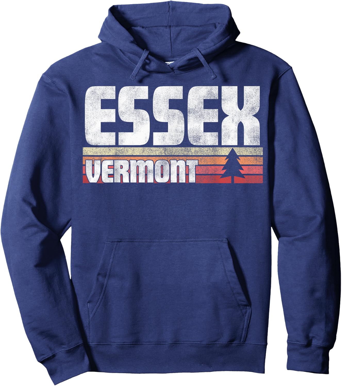 ESSEX VERMONT VT GIFT RETRO STYLE Vintage 70s 80s 90s Home Hoodie - Hoodie | Navy