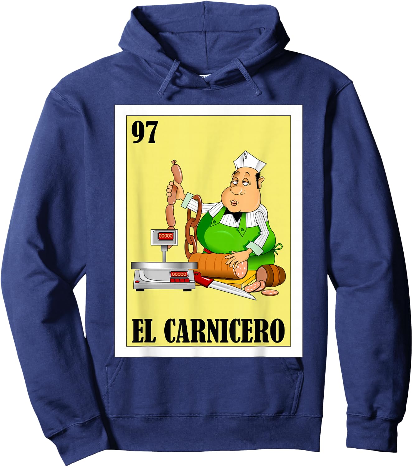Funny Mexican Design for Butchers - El Carnicero Hoodie - Hoodie | Navy