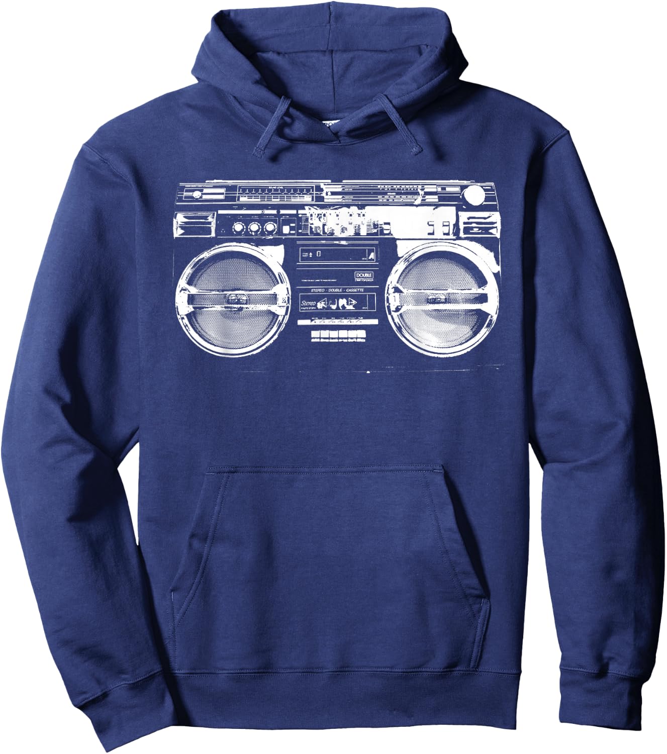 Retro Ghetto Blaster - Boom Box 80's 90's Hip Hip Rap Hoodie - Hoodie | Navy