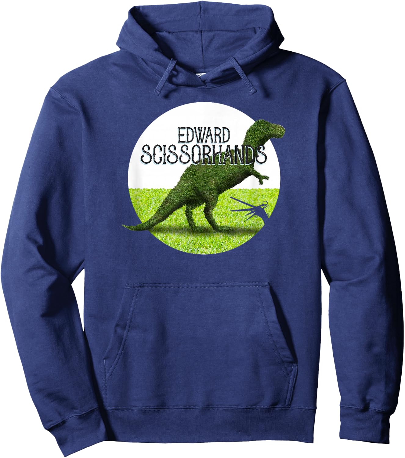 Tim Burton's Edward Scissorhands Dinosaur Topiary Hoodie - Hoodie | Navy