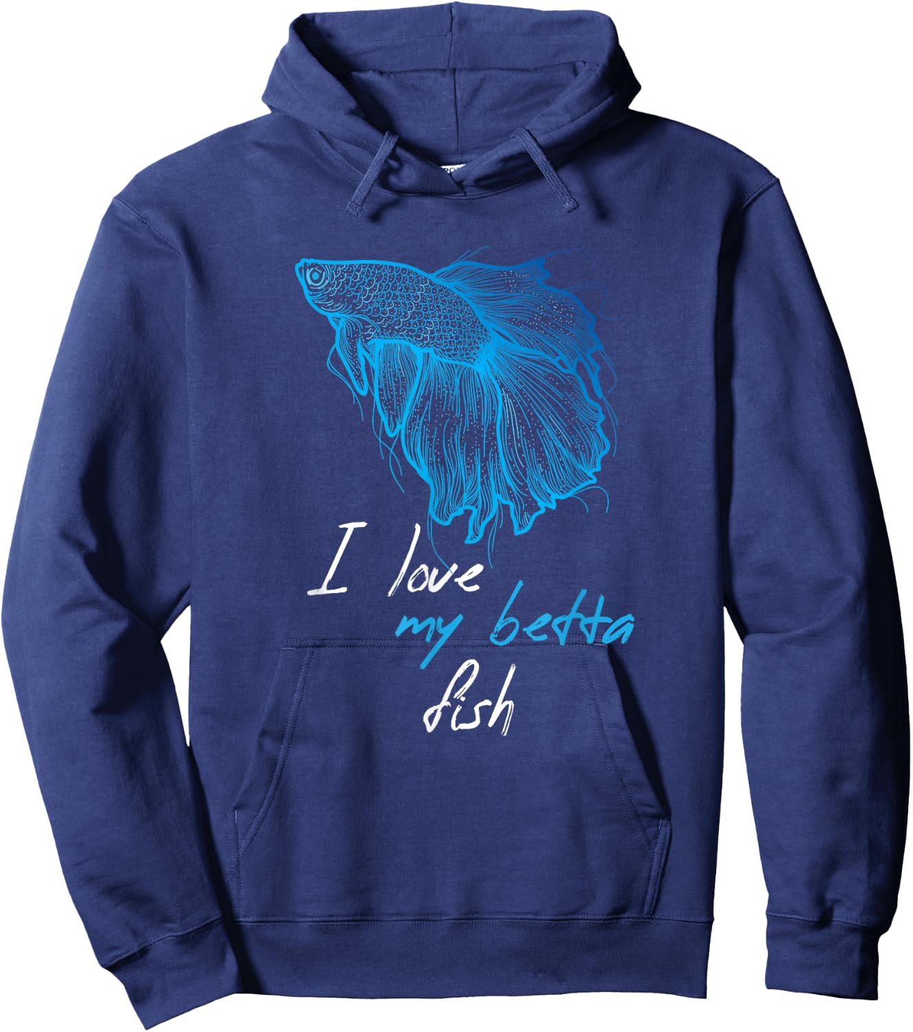 I Love My BETTA Fish Hoodie - Hoodie | Navy
