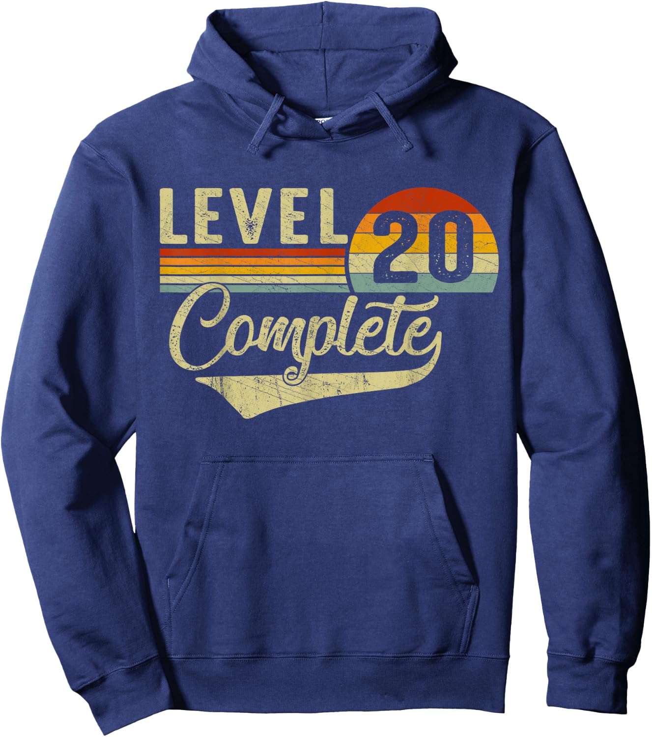 Level 20 Complete Retro Video Gamers Couple 20th Anniversary Hoodie - Hoodie | Navy